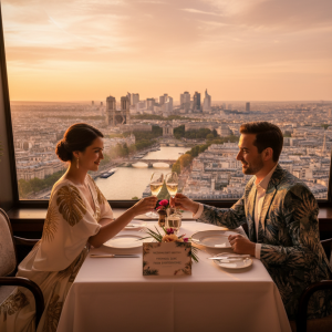 Cena en el Le Jules Verne
