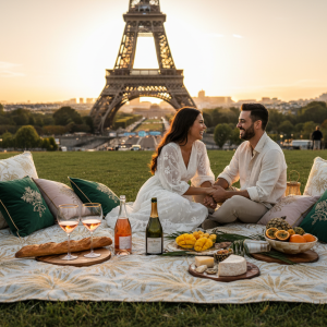 Picnic frente a la Torre Eiffel