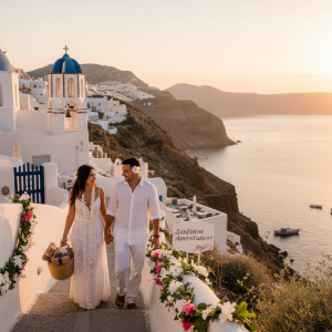 Caminata al atardecer en Oia